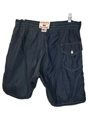 Vtg 90s Birdwell Beach Britches Birdie Board Shorts Men 32 Navy Swim Trunks USA